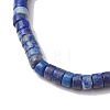 Natural Lapis Lazuli and Pearl Beads Btacelets BJEW-JB10681-01-4