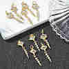 SHEGRACE Brass Clear Cubic Zirconia Pendants XGRQ3K288-540G-4