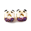 Alloy Enamel European Beads MPDL-F020-11C-MG02-1