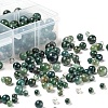 340Pcs 4 Style Natural Moss Agate Beads G-LS0001-41-2