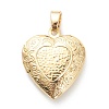 Brass Locket Pendants KK-P199-17G-2