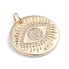 Brass Micro Pave Cubic Zirconia Pendants ZIRC-I042-11G-3