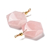 Natural Rose Quartz Pendants G-F757-A13-2