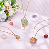 3Pcs 3 Styles Star Moon Stainless Steel Braided Chain Macrame Pouch Empty Stone Holder Pendant Necklace Making NJEW-UN00014-2