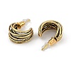 Brass C-Shaped Stud Earrings EJEW-Q391-03AG-3