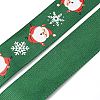 1 Roll Christmas Printed Polyester Grosgrain Ribbons OCOR-YW0001-05B-3