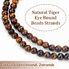 Grade AB Natural Tiger Eye Round Beads Strands G-OC0001-78A-4