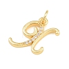 Brass Micro Pave Clear Cubic Zirconia Pendants CU-CBA7939-01X-G-2