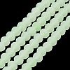 Imitation Jade Solid Color Glass Beads Strands EGLA-A034-J4mm-MD01-2