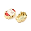 Christmas Brass Enamel Beads KK-I474-G01-2