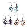 3 Pairs 316 Surgical Stainless Steel Glass Seed Beads Chip Dangle Earrings EJEW-TA00774-2