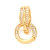 Brass Micro Pave Cubic Zirconia Clear Cubic Zirconia Twister Clasps KK-B196-01P-1