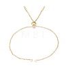 Adjustable Brass Slider Bracelets Making KK-T059-01G-NF-1