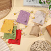 24Pcs 6 Colors Flower Printed Cloth Drawstring Bags ABAG-CA0001-22A-5