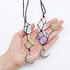 2Pcs 2 Style Cotton Braided Pendant Decorations HJEW-AR0001-11A-3