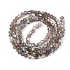 AB Color Plated Transparent Glass Beads Strands GLAA-G127-01T-3