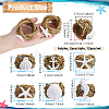 12Pcs 6 Styles Grass Napkin Rings AJEW-NB00025-2