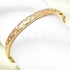 304 Stainless Steel Crystal Rhinestone Hinged Cuff Bangles for Women SA-CBAF851-05G-3