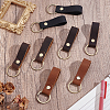 8Pcs 4 Colors Rectangle Cowhide Keychians KEYC-ME0001-20-5