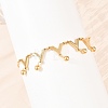 304 Stainless Steel Link Anklets BJEW-H643-07G-3