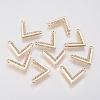 Brass Micro Pave Cubic Zirconia Charms KK-A144-035G-1