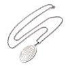 304 Stainless Steel Pendant Necklaces NJEW-B153-02C-P-2