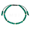 Natural Round Green Jade Braided Bead Bracelets XS5464-7-1