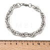 201 Stainless Steel Mariner Link Chain Bracelets for Men STAS-T077-02P-5