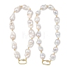 Natural Baroque Keshi Pearl Nuggets Beaded Necklaces NJEW-JN06511-3