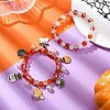 2Pcs Spray Painted Crackle Glass Round Beads Stretch Bracelets BJEW-JB12484-03-2