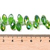 Electroplate Glass Faceted Teardrop Beads Strands EGLA-D014-19-1-2