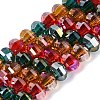 Electroplate Transparent Glass Beads Strands EGLA-N022-14A-B01-1