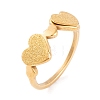 304 Stainless Steel Heart Finger Ring for Women RJEW-C086-10-G-1