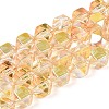 Electroplate Glass Beads Strands EGLA-T021-21F-1