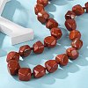 Natural Red Jasper Nuggets Beaded Necklaces for Women Men NJEW-K388-01L-3