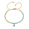 Heart Alloy Enamel Charm Adjustable Bracelets LG2840-2-1