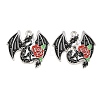 Alloy with Black Enamel Pendants AL-CBA2919-02P-11-1