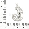 304 Stainless Steel Rhinestone Pendants STAS-L308-08P-3
