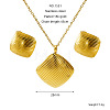 304 Stainless Steel Pendant Necklaces & Stud Earrings FS-WG14082-04-1