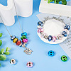 80Pcs 8 Colors Resin European Beads RESI-TA0002-30-15