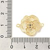 Brass Pave Glass Connector Charms KK-Z073-32G-05-3