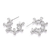 Brass Earring for Women EJEW-P268-01P-2