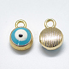 Light Gold Plated Alloy Charms X-ENAM-S117-27A-2