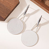 Alloy Flat Round Dangle Stud Earrings FS-WG56DB5-01-2
