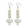 Round & Heart Acrylic Beads Bracelet & Dangle Earring Set SJEW-JS01301-3
