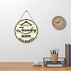 Wooden Hanging Plate HJEW-WH0027-009-6