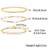 3Pcs Imitation Pearl Beaded Stretch Bracelets Sets for Women AM8486-4-3