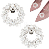 AHADEMAKER 2Pcs Detachable Flower Shoe Decoration AJEW-GA0004-28-1
