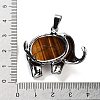 Natural Tiger Eye Pendants G-G112-01P-02-3