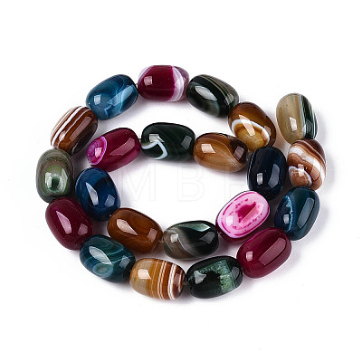 Natural Agate Beads Strands G-N356-02A-07-1